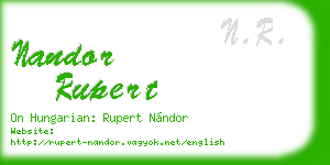 nandor rupert business card